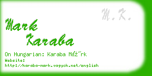 mark karaba business card